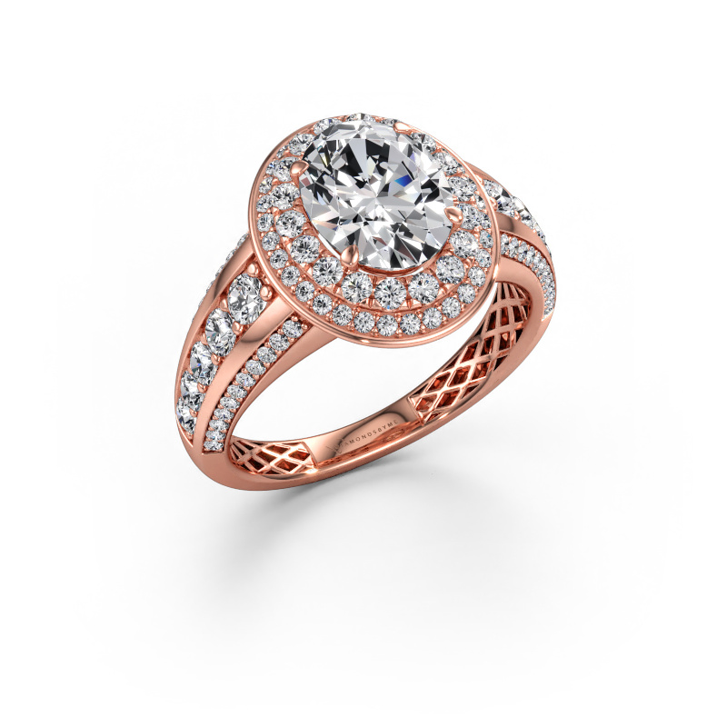 Bild av Förlovningsring Nancie 585 roséguld Labbodlad diamant 2.89 crt