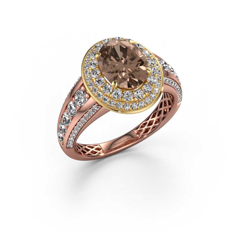 Bild von Verlobungsring Nancie 585 Roségold Braun Diamant 2.89 crt
