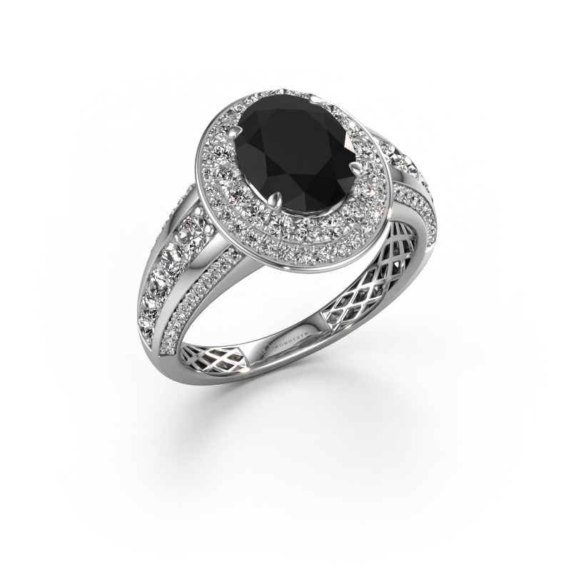 Bild von Verlobungsring Nancie 950 Platin Schwarz Diamant 3.25 crt