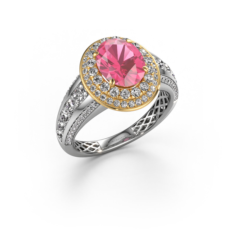 Bild von Verlobungsring Nancie 585 Weißgold Pink Saphir 9x7 mm