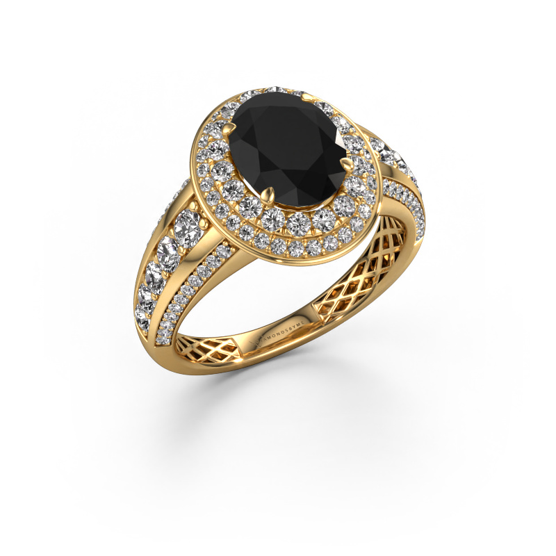 Image of Engagement ring Nancie 585 gold Black diamond 3.25 crt