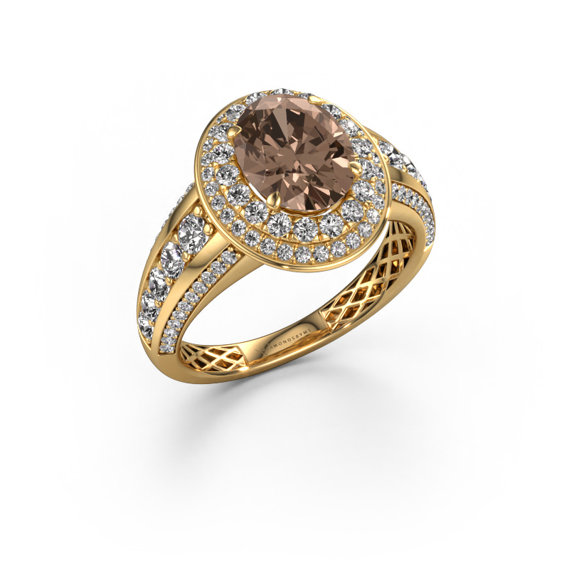 Image of Engagement ring Nancie 585 gold Brown diamond 2.89 crt