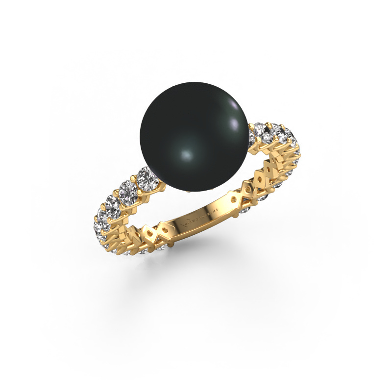 Image of Ring Nele 585 gold Black pearl 9 mm
