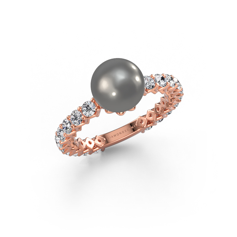 Bild av Ring Nele 585 roséguld Grå pärla 8 mm