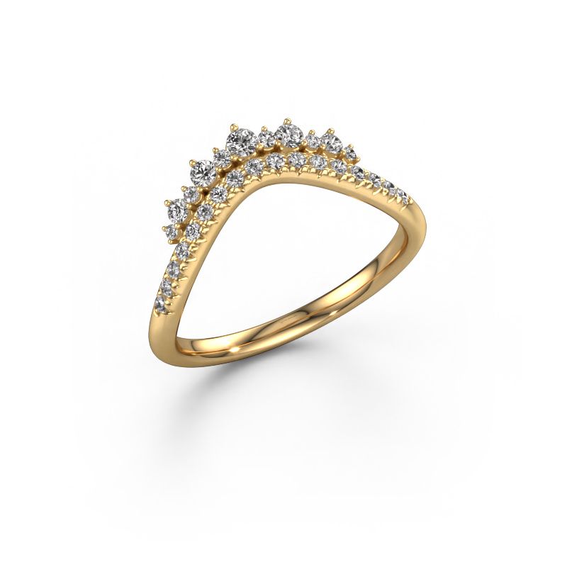 Image of Stackable ring Nica B 585 gold Zirconia 2 mm