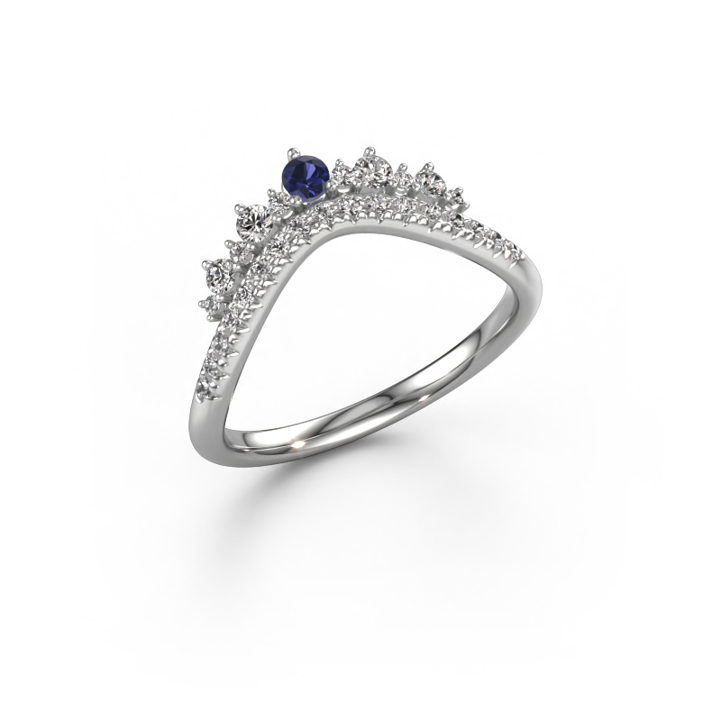 Image of Stackable ring Nica C 585 white gold Sapphire 2.4 mm
