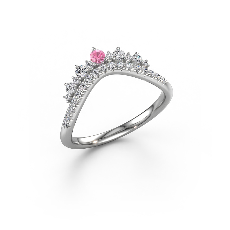 Bild von Vorsteckring Nica C 585 Weißgold Pink Saphir 2.4 mm