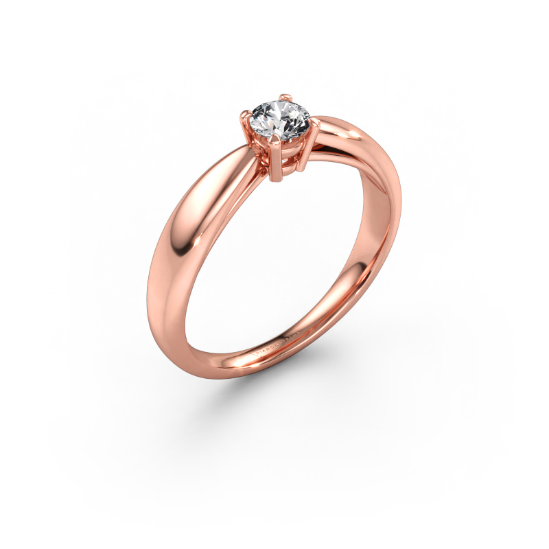 Bild av Förlovningsring Nichole 585 roséguld Diamant 0.25 crt