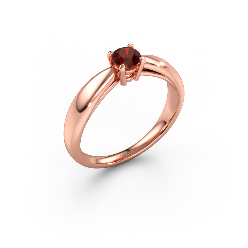 Bild av Förlovningsring Nichole 585 roséguld Granat 4.2 mm