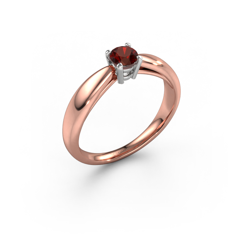 Image of Engagement ring Nichole 585 rose gold Garnet 4.2 mm