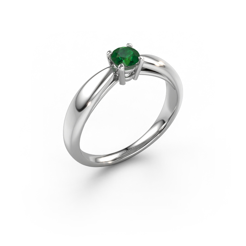 Image of Engagement ring Nichole 950 platinum Emerald 4.2 mm