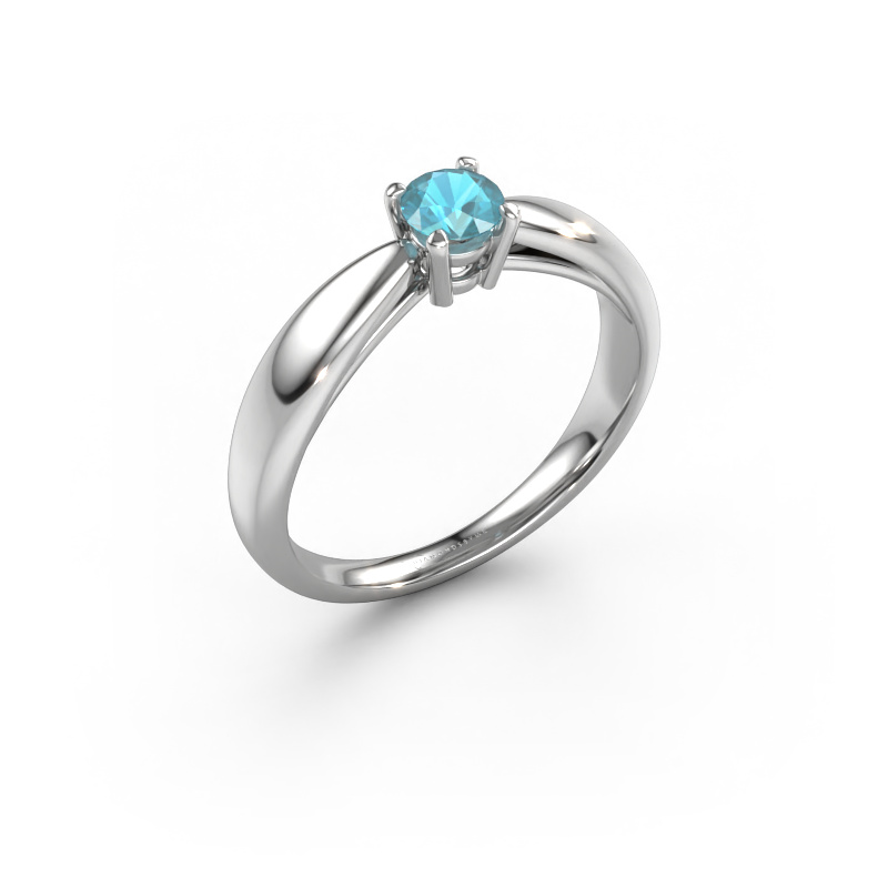 Image of Engagement ring Nichole 950 platinum Blue topaz 4.2 mm