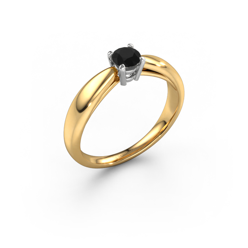 Bild von Verlobungsring Nichole 585 Gold Schwarz Diamant 0.36 crt