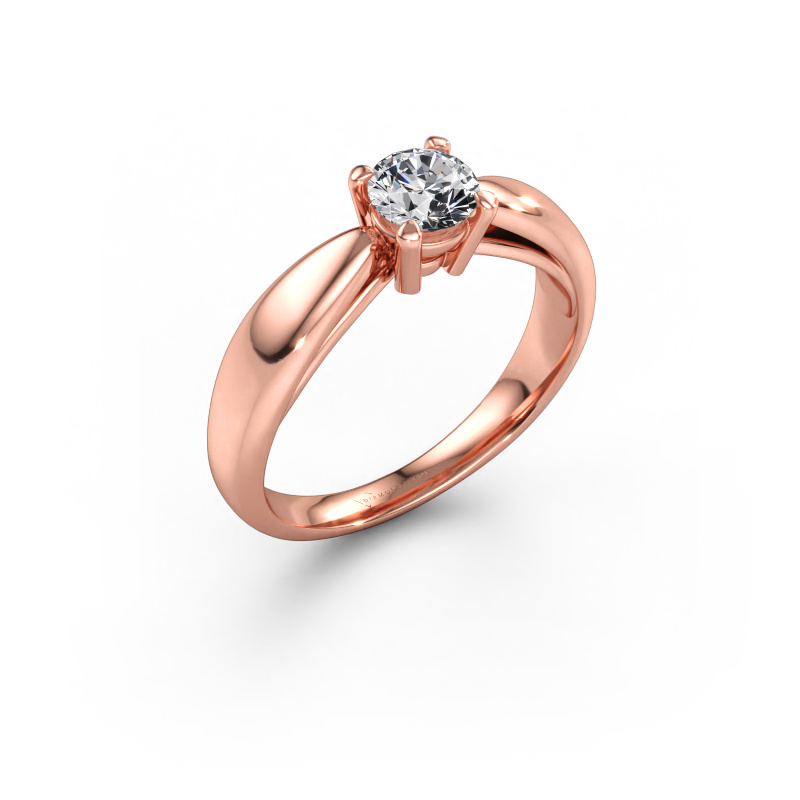 Bild av Förlovningsring Nichole 585 roséguld Labbodlad diamant 0.50 crt