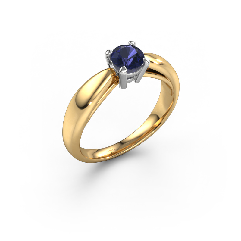 Design your own rose gold solitaire ring with 4.2 mm sapphire| Nichole