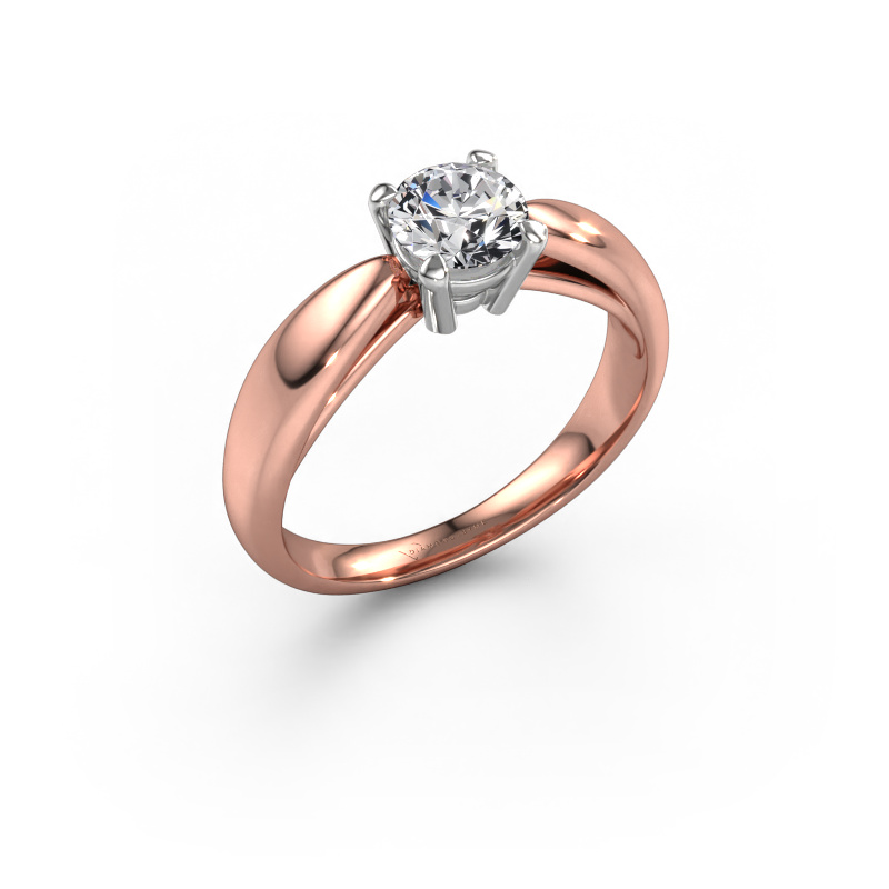 Image de Bague de fiançailles Nichole 585 or rose Diamant synthétique 0.70 crt