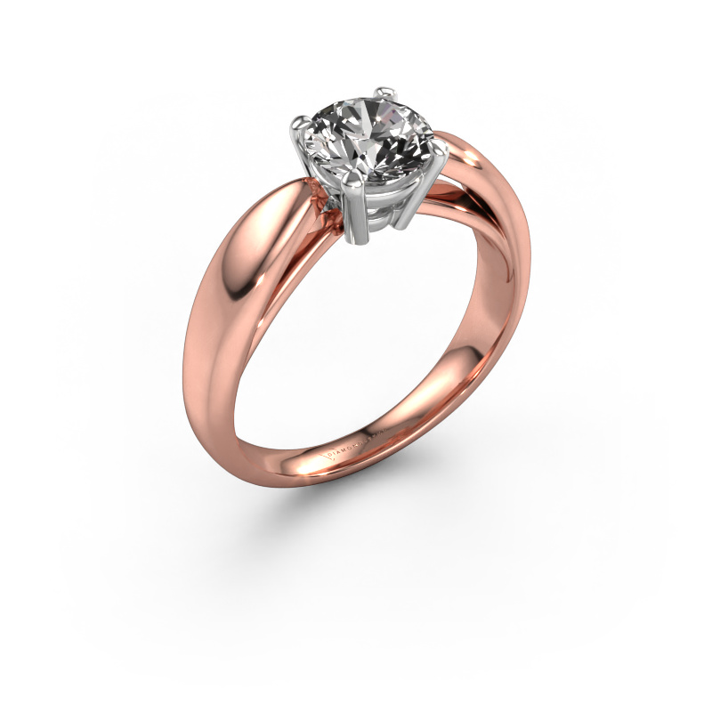 Afbeelding van Verlovingsring Nichole 585 rosé goud Diamant 1.00 crt