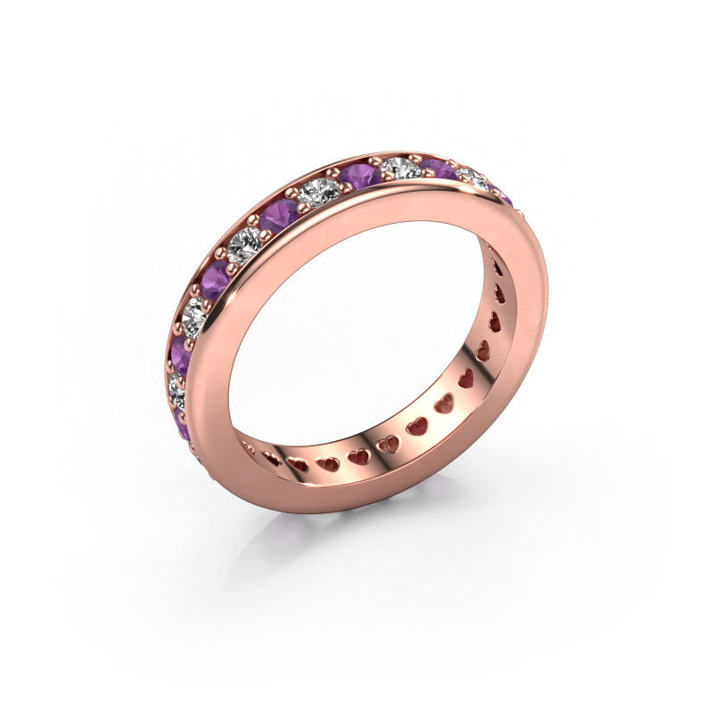 Bild von Vorsteckring Nienke 585 Roségold Amethyst 2.2 mm