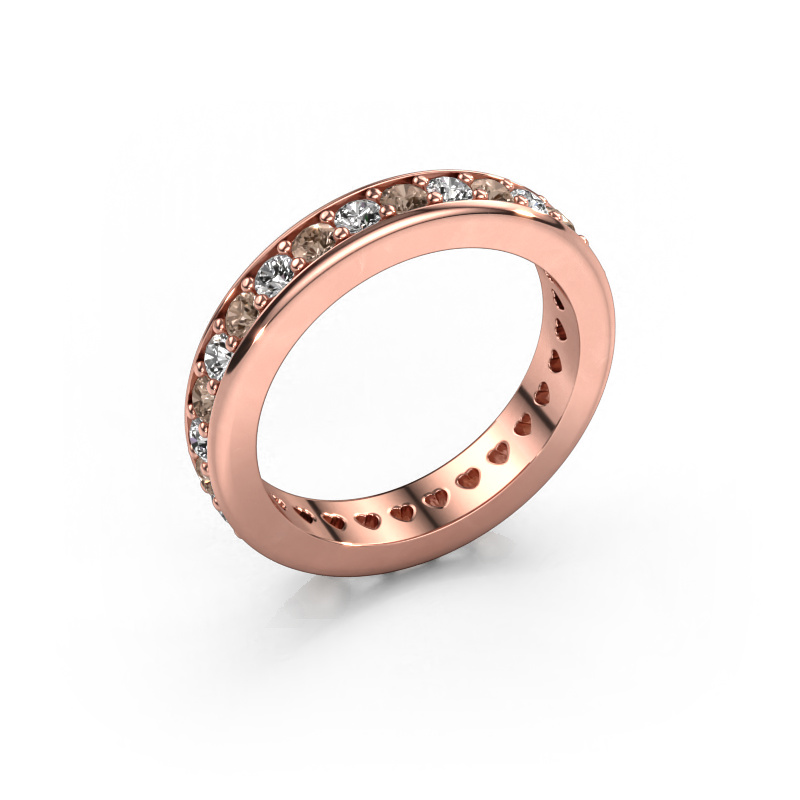 Image of Stackable ring Nienke 585 rose gold Brown diamond 1.26 crt