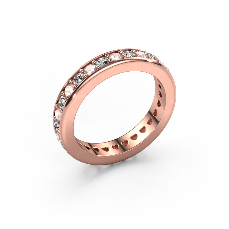 Image of Stackable ring Nienke 585 rose gold Morganite champagne 2.2 mm