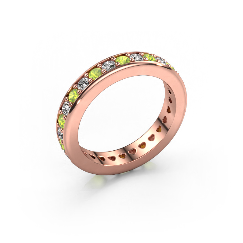 Image of Stackable ring Nienke 585 rose gold Peridot 2.2 mm