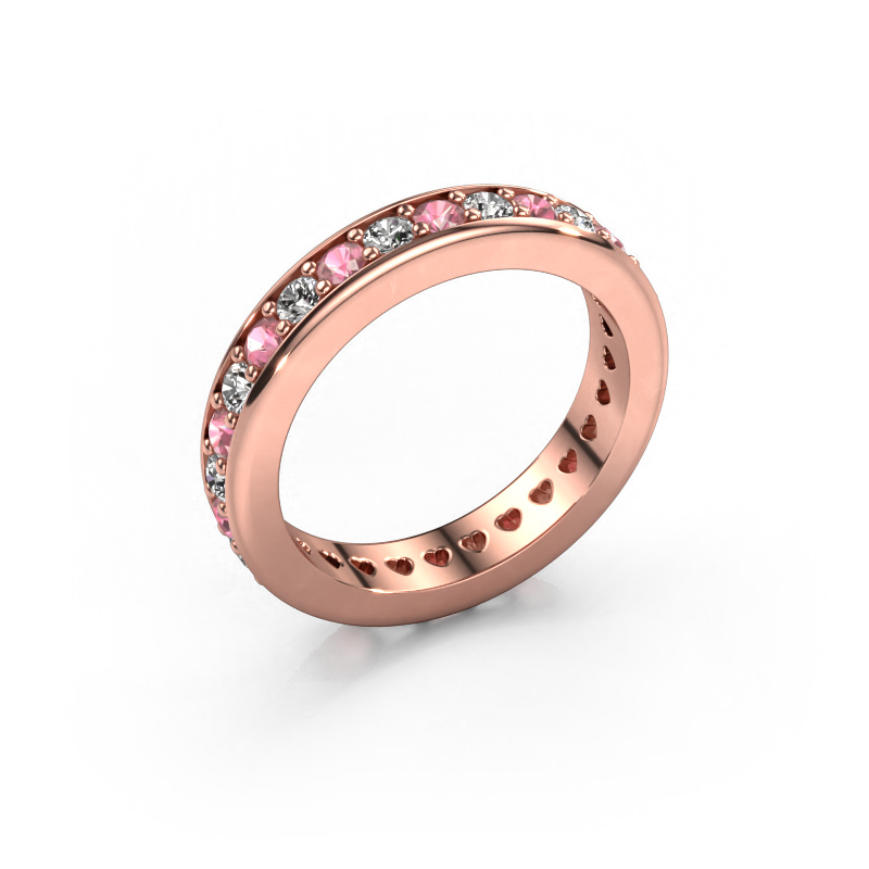 Bild von Vorsteckring Nienke 585 Roségold Turmalin rosa 2.2 mm