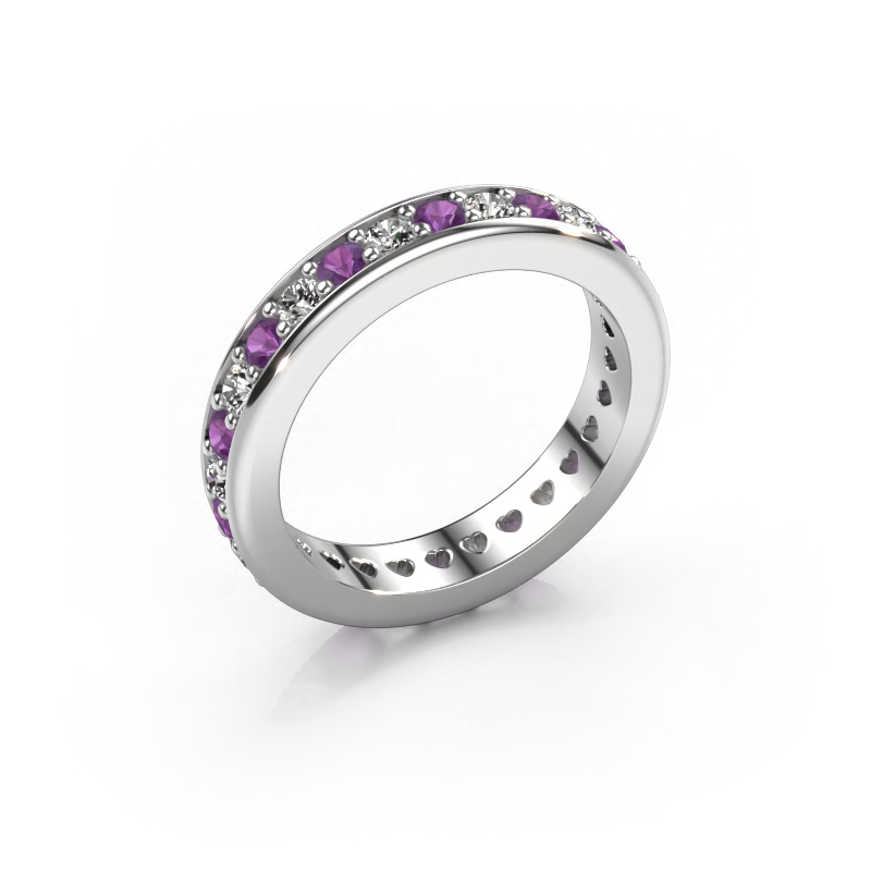 Image of Stackable ring Nienke 950 platinum Amethyst 2.2 mm