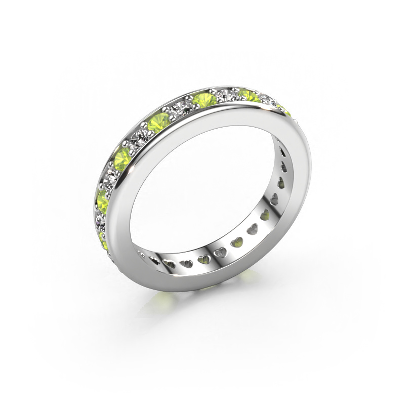 Image of Stackable ring Nienke 950 platinum Peridot 2.2 mm