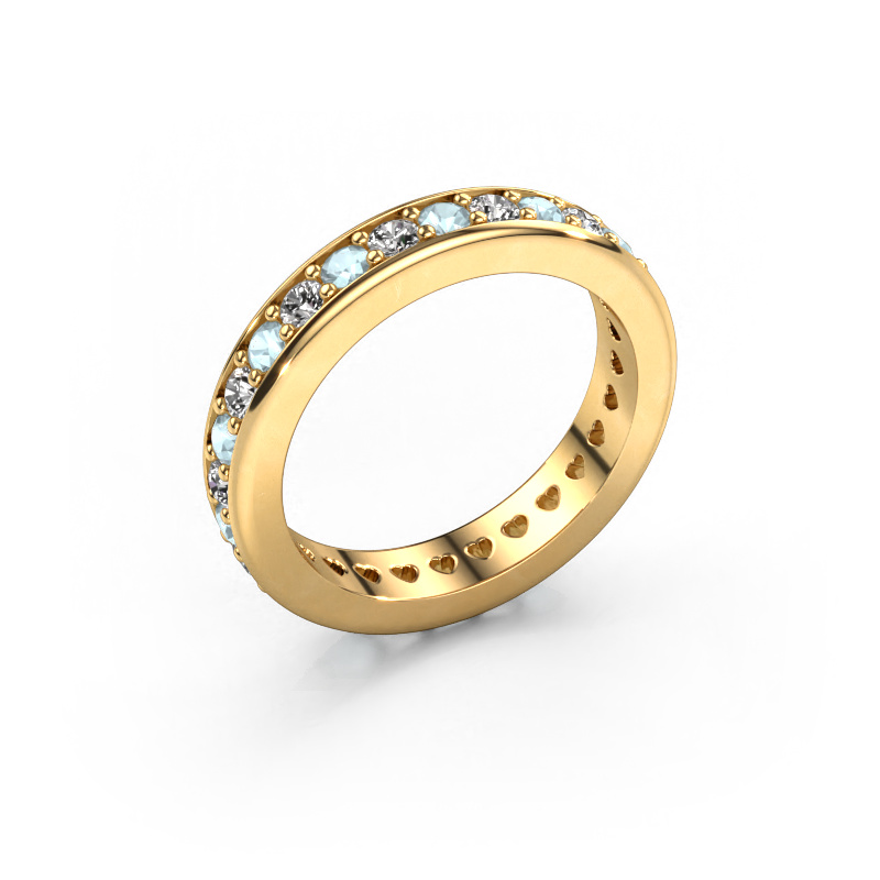 Image of Stackable ring Nienke 585 gold Aquamarine 2.2 mm