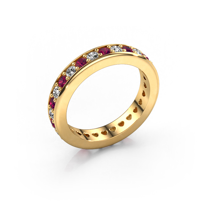 Image of Stackable ring Nienke 585 gold Rhodolite 2.2 mm