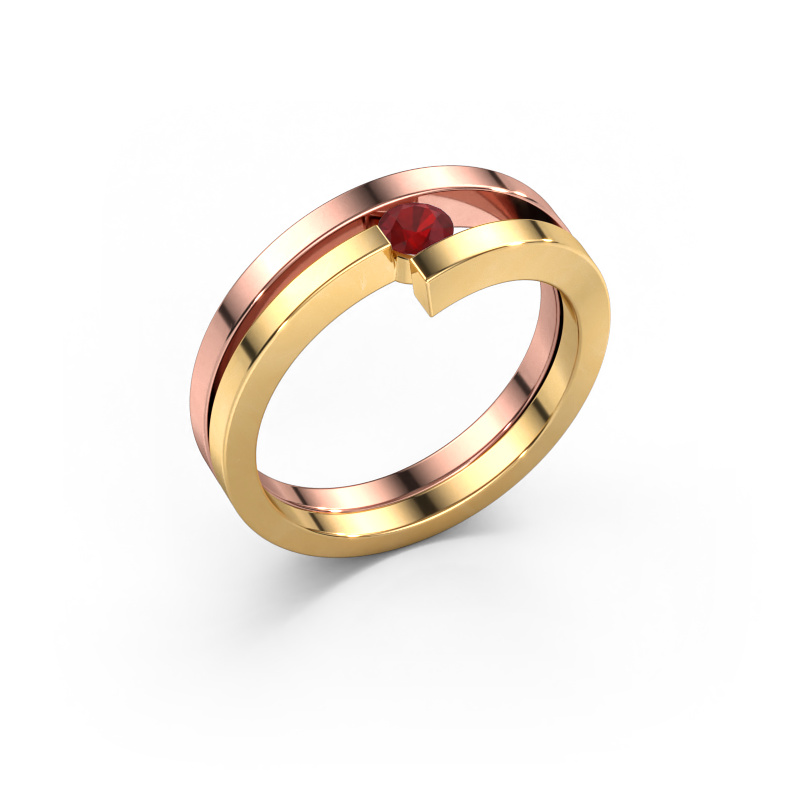 Image of Ring Nikia 585 rose gold Ruby 3.4 mm