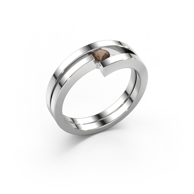 Bild von Ring Nikia 950 Platin Rauchquarz 3.4 mm