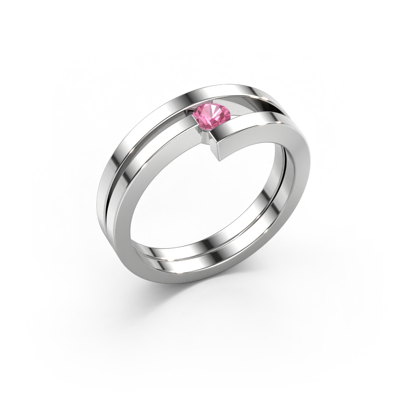 Image of Ring Nikia 950 platinum Pink sapphire 3.4 mm