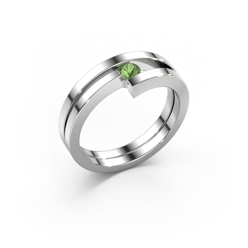 Image of Ring Nikia 950 platinum Tourmaline green 3.4 mm