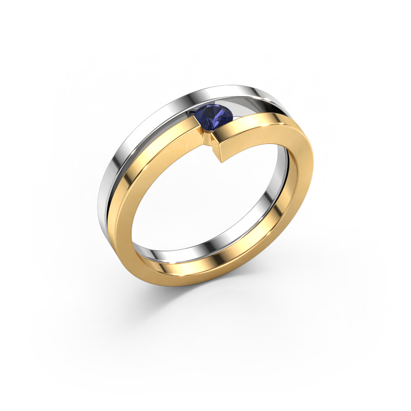 Bild von Ring Nikia 585 Weißgold Saphir 3.4 mm
