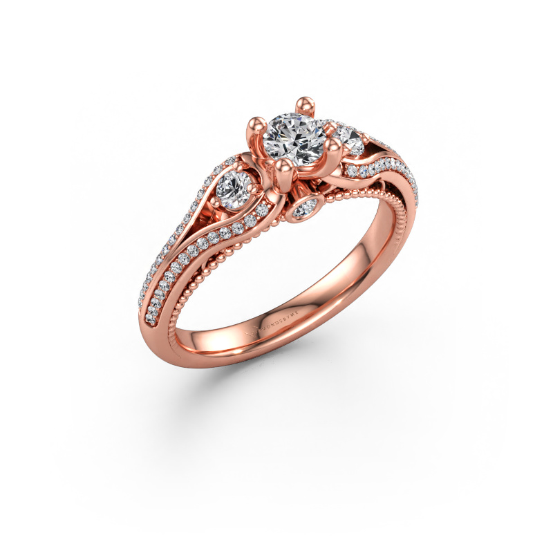 Immagine di Anello di fidanzamento Nikita 585 oro rosa Diamante lab grown 0.57 crt