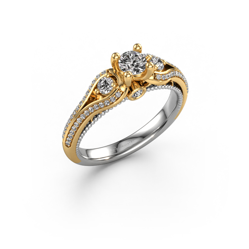 Bild von Verlobungsring Nikita 585 Weißgold Diamant 0.57 crt