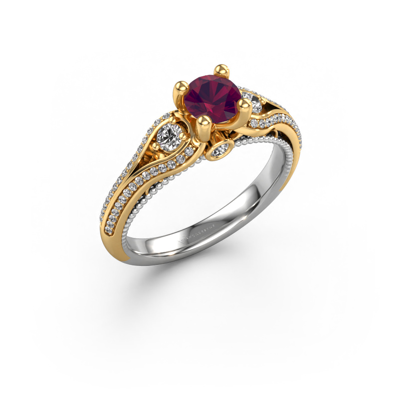 Image of Engagement ring Nikita 585 white gold Rhodolite 5 mm