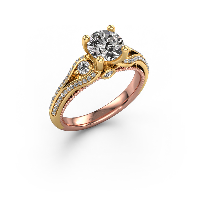 Image of Engagement ring Nikita 585 rose gold Diamond 1.320 crt
