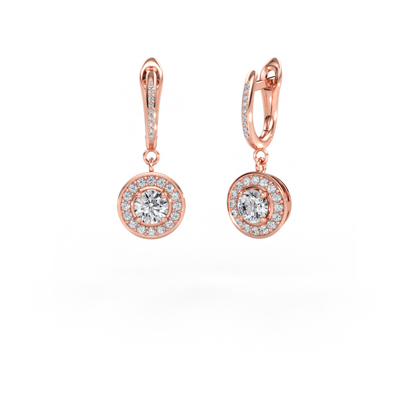 Immagine di Orecchini pendenti Ninette 2 585 oro rosa Diamante 1.429 crt