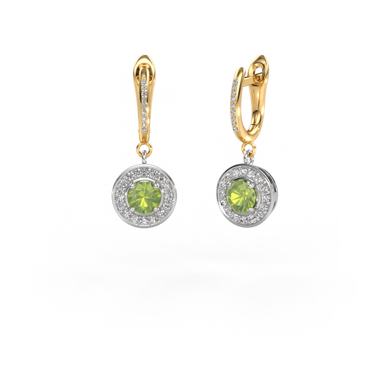 Bild von Ohrhänger Ninette 2 585 Weißgold Peridot 5 mm