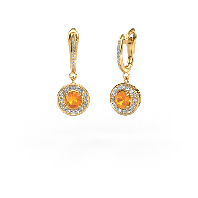 Image de Pendants d'oreilles Ninette 2 585 or jaune Citrine 5 mm
