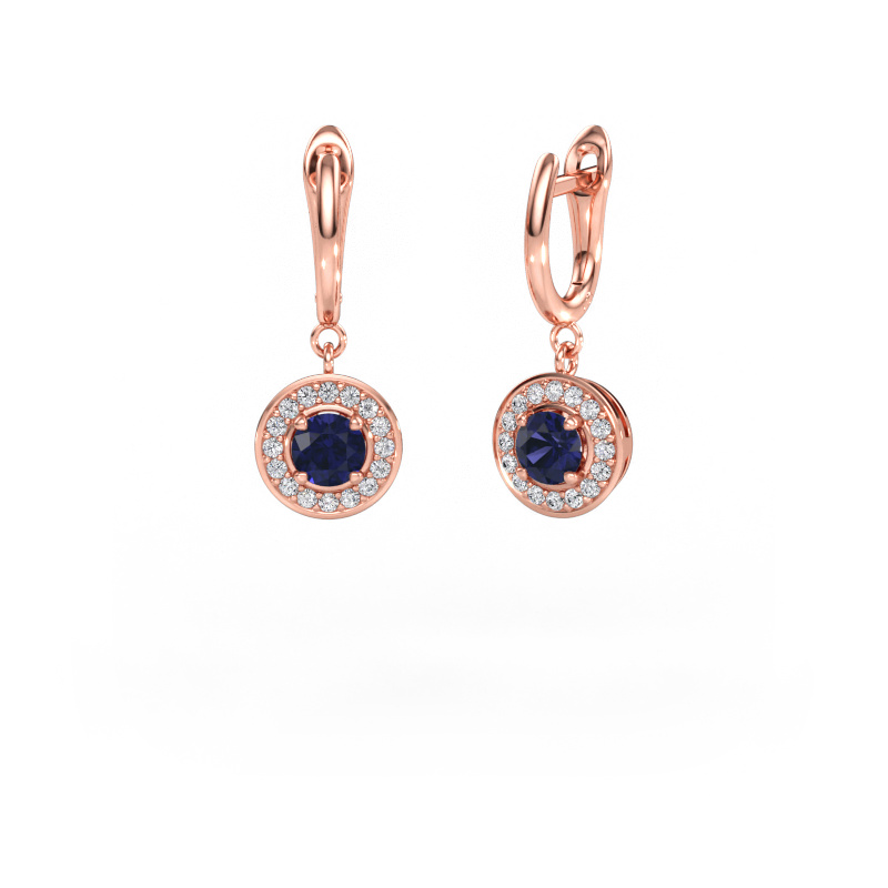 Immagine di Orecchini pendenti Ninette 1 585 oro rosa Zaffiro 5 mm