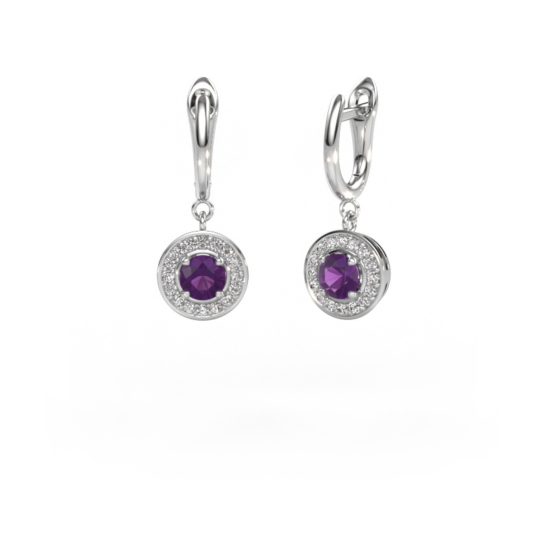Bild von Ohrhänger Ninette 1 950 Platin Amethyst 5 mm