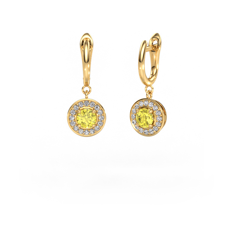 Image de Pendants d'oreilles Ninette 1 585 or jaune Diamants synthétiques jaune 5 mm