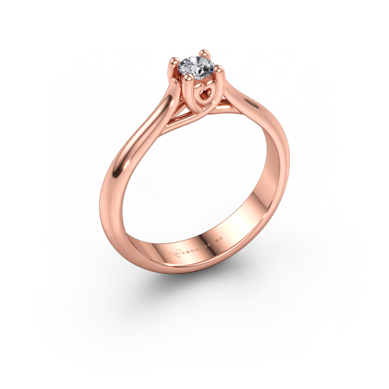 Immagine di Anello di fidanzamento Nisa 585 oro rosa Diamante 0.15 crt