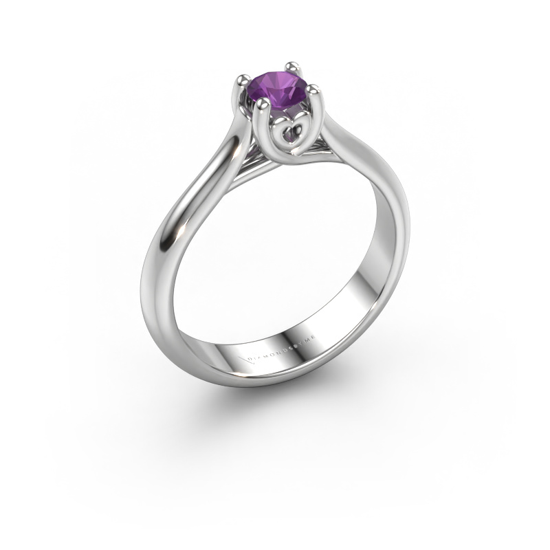 Image of Engagement ring Nisa 950 platinum Amethyst 4.2 mm