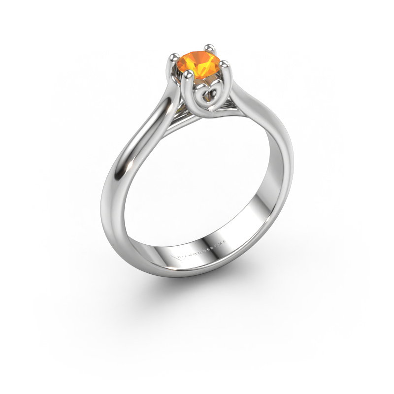 Image of Engagement ring Nisa 950 platinum Citrin 4.2 mm