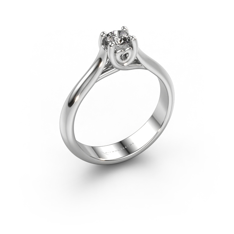 Image of Engagement ring Nisa 950 platinum Zirconia 4.2 mm