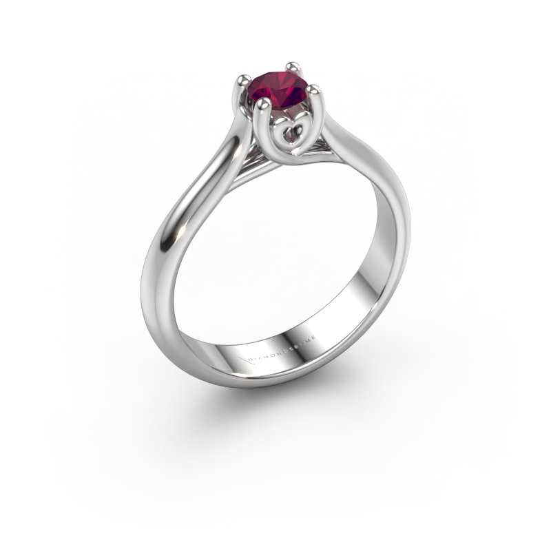 Image of Engagement ring Nisa 950 platinum Rhodolite 4.2 mm